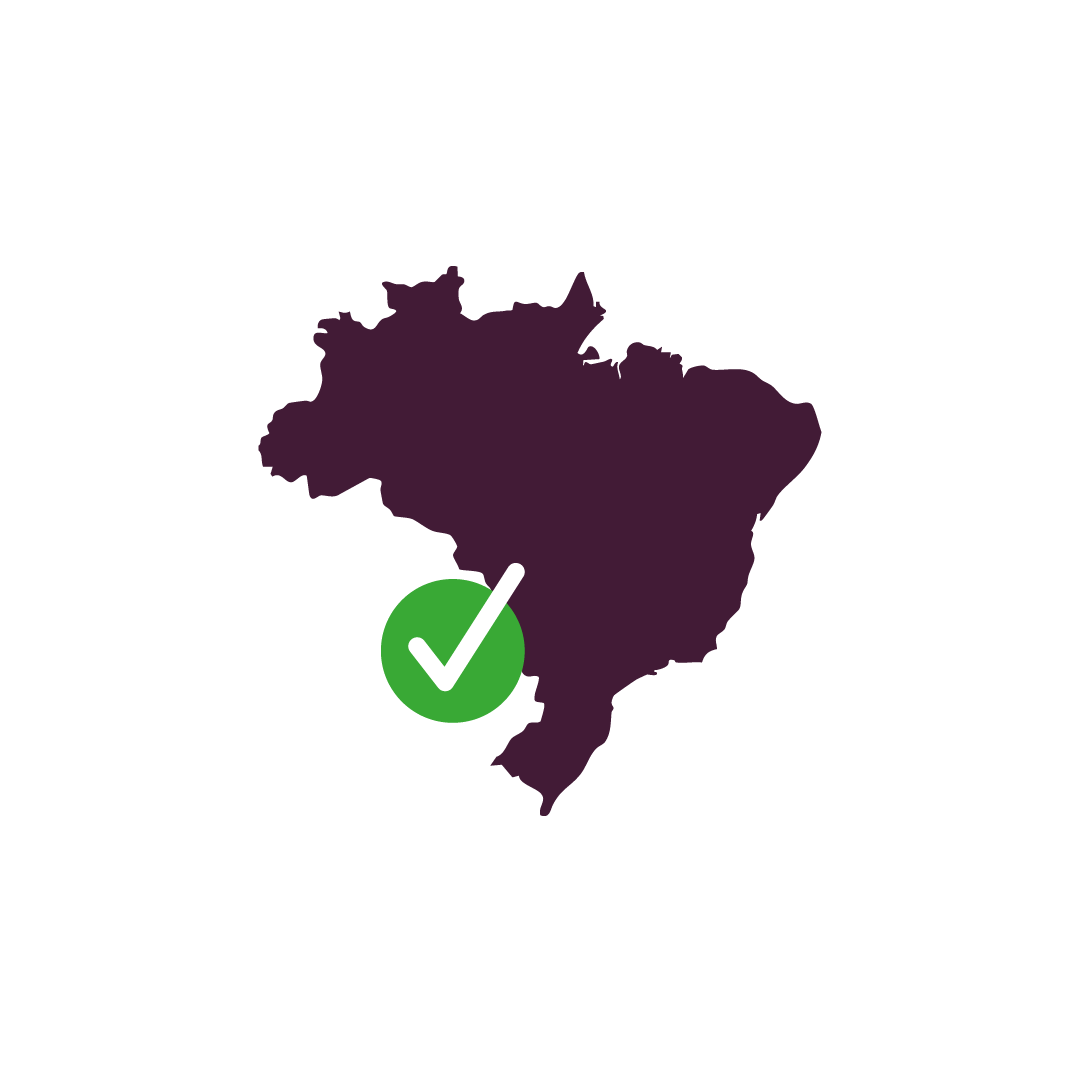 Mapa do Brasil simbolizando atuação nacional